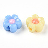 Two Tone Opaque Acrylic Beads SACR-N018-13-2