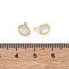 Brass Pave Clear Cubic Zirconia Charms CU-CBAD360-03G-01-3