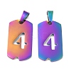 Ion Plating(IP) 304 Stainless Steel Pendants STAS-O127-A04-4