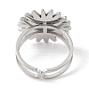 304 Stainless Steel Enamel Open Cuff Rings for Women RJEW-F166-42P-01-3