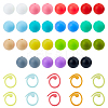 Baking Paint Zinc Alloy Knitting Stitch Marker Rings DIY-DC0002-21-1
