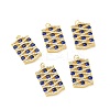 Rack Plating Eco-Friendly Brass Micro Pave Cubic Zirconia Pendants KK-F844-03G-3
