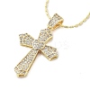 Brass Clear Cubic Zirconia Pendant Necklaces for Women LS-NJEW-M009-05G-C-1