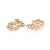 Rack Plating Brass Micro Pave Clear Cubic Zirconia Pendants KK-T060-09-RS-3