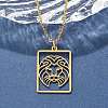 304 Stainless Steel Necklace NJEW-D330-01G-05-5
