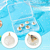 5Pcs 5 Styles Natural Cultured Freshwater Pearl Nuggets with Letter Pendants PEAR-TA0001-27-5