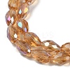 Transparent Electroplate Glass Beads Strands EGLA-N013-T4mm-B21-3