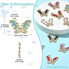 12Pcs 6 Colors Golden Alloy with Rhinestone Pendant FIND-CJ0001-79-8