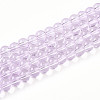Baking Paint Transparent Glass Beads Strands DGLA-N006-6mm-05-1