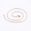 304 Stainless Steel Snake Chain Necklaces NJEW-O102-30G-1