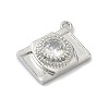 Brass Pave Clear Cubic Zirconia Charms KK-G548-08P-2