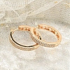Rack Plating Brass Clear Cubic Zirconia Hoop Earrings EJEW-M090-01G-06-2