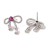 Rack Plating Brass Micro Pave Cubic Zirconia Studs Earrings EJEW-R162-19P-2