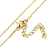 Ion Plating(IP) 304 Stainless Steel Boston Link Chain Necklaces LS-NJEW-R266-06G-2