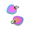 Ion Plating(IP) 304 Stainless Steel Stamping Blank Tag Charms STAS-I311-18RC-2