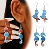 7 Pairs 1 Styles Acrylic Dangle Earrings EJEW-CJ0001-06-7