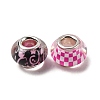 Printed Transparent Resin European Beads RESI-C063-03D-2