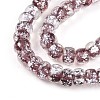 Luminous Handmade Silver Foil Glass Beads Strands FOIL-N029-02B-04-4