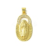 Real 18K Gold Plated Brass Micro Pave Cubic Zirconia Pendants KK-H472-18G-1