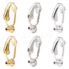 6Pcs 3 Colors Brass Clip-on Earring Converters Findings KK-YW0002-06-1