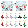 Alloy Enamel Butterfly Pendant Locking Stitch Markers HJEW-AB00006-1