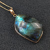 Natural Labradorite Pendants PW-WG17456-01-1