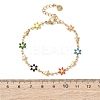 Flower & Star 304 Stainless Steel Link Bracelets for Women BJEW-F524-06B-G-5