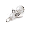 Glass Pearl Pendants PALLOY-JF03652-4