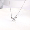 Non-Tarnish 304 Stainless Steel Bowknot Pendant Necklaces for Women ZL7242-2-1