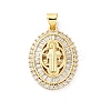 Brass Micro Pave Cubic Zirconia Pendants KK-S510-44G-02-1