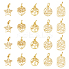 DICOSMETIC 20Pcs 5 Styles Rack Plating Brass Charms KK-DC0004-08-1