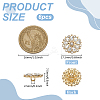 6Pcs Alloy Rhinestone Buttons BUTT-FG0001-58C-2