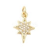 Brass Micro Pave Cubic Zirconia Pendants KK-D105-03G-1