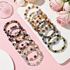 12Pcs 12 Styles Constellation Mixed Gemstone Round Beaded Stretch Bracelet Sets BJEW-JB10910-2