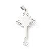 Non-Tarnish 304 Stainless Steel Big Pendants X-STAS-D052-03P-2