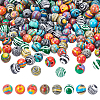 240Pcs 8 Colors Synthetic Malachite Beads G-AR0004-25-1