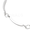 Non-Tarnish 304 Stainless Steel Curved Bar Link Chain Bracelets BJEW-K266-13P-2