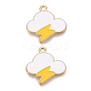 Rack Plating Alloy Enamel Pendants ENAM-T020-22-RS-2