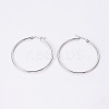 304 Stainless Steel Hoop Earrings EJEW-WH0002-03B-P-1