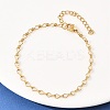 201 Stainless Steel Bulb Link Chain Bracelets for Women LS-BJEW-G767-01B-G-3