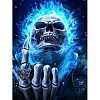 DIY Halloween Skull Theme Diamond Painting Kit DIY-H159-01E-2