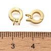 Rack Plating Brass Micro Pave Clear Cubic Zirconia Fold Over Clasps KK-H508-02G-3