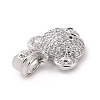 Brass Micro Pave Cubic Zirconia Pendants KK-C012-03P-06-3