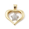 Brass Micro Pave Cubic Zirconia Pendants KK-U047-23G-01-1