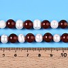 Natural Carnelian(Dyed & Heated) Round & Natural Cultured Freshwater Pearl Grooved Potato Beads Strands PEAR-N019-09-5