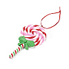 Christmas Lollipop Handmade Polymer Clay Pendant Decorations LS-HJEW-P017-02F-2