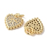Brass Micro Pave Clear Cubic Zirconia Pendants KK-Q031-44G-07-2