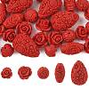 32Pcs 5 Styles Cinnabar Beads CARL-FS0001-01-1