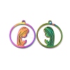 Ion Plating(IP) 304 Stainless Steel Pendants STAS-L020-034RC-1