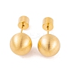 Round Ball Drawbench Brass Ear False Plugs for Women EJEW-G391-24D-G-2